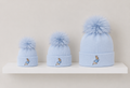 Single Pom Peter rabbit Hat Blue