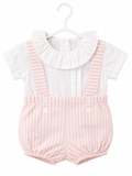Spanish Pink Striped Romper