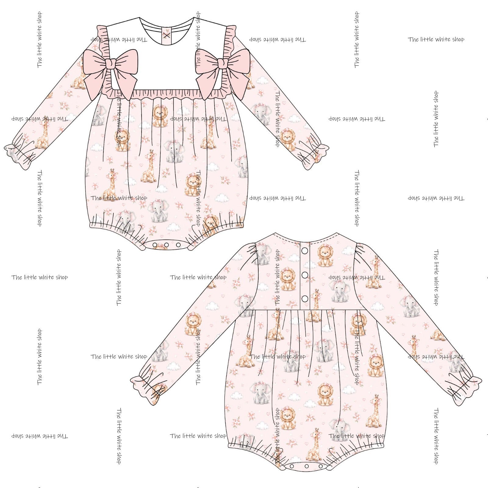 *PRE ORDER** Pink Animal  Romper - READ DESCRIPTION