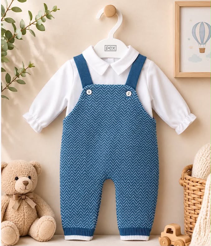 Blue dungaree set