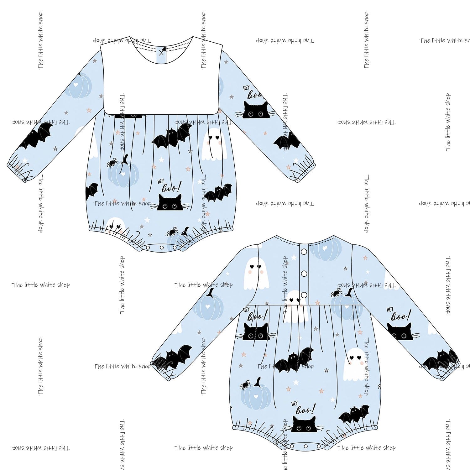 *PRE ORDER** Blue Halloween Romper - READ DESCRIPTION