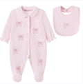 Pink with pink bow babygrow gift set