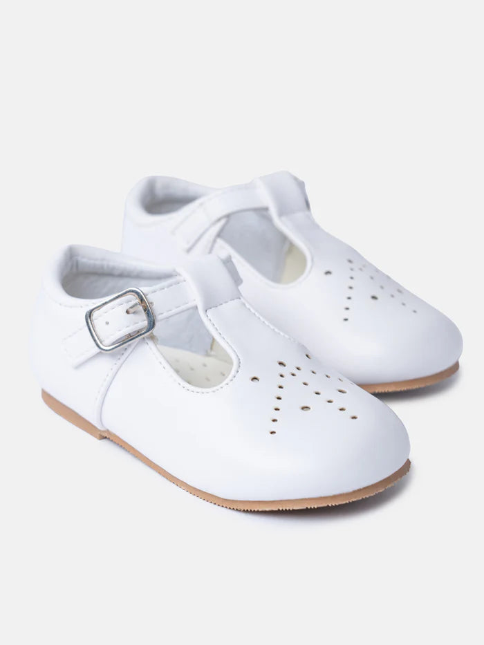 White T-Bar Shoes