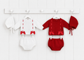 Knitted Christmas Bow Set