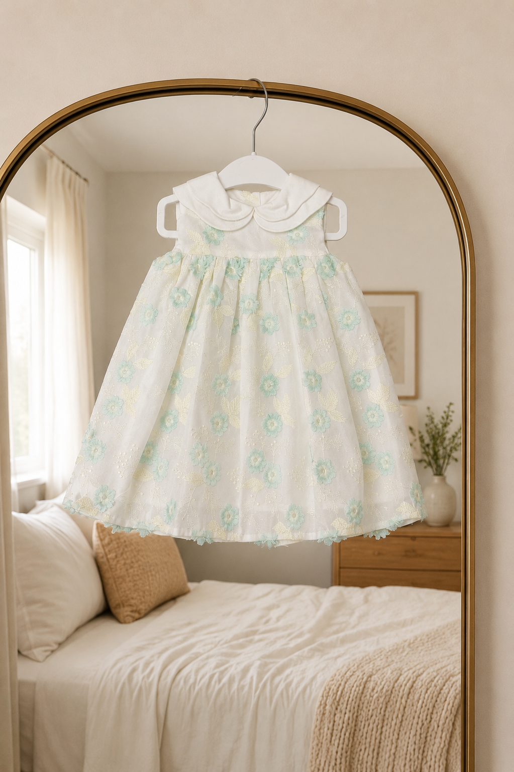 Mint Flower dress