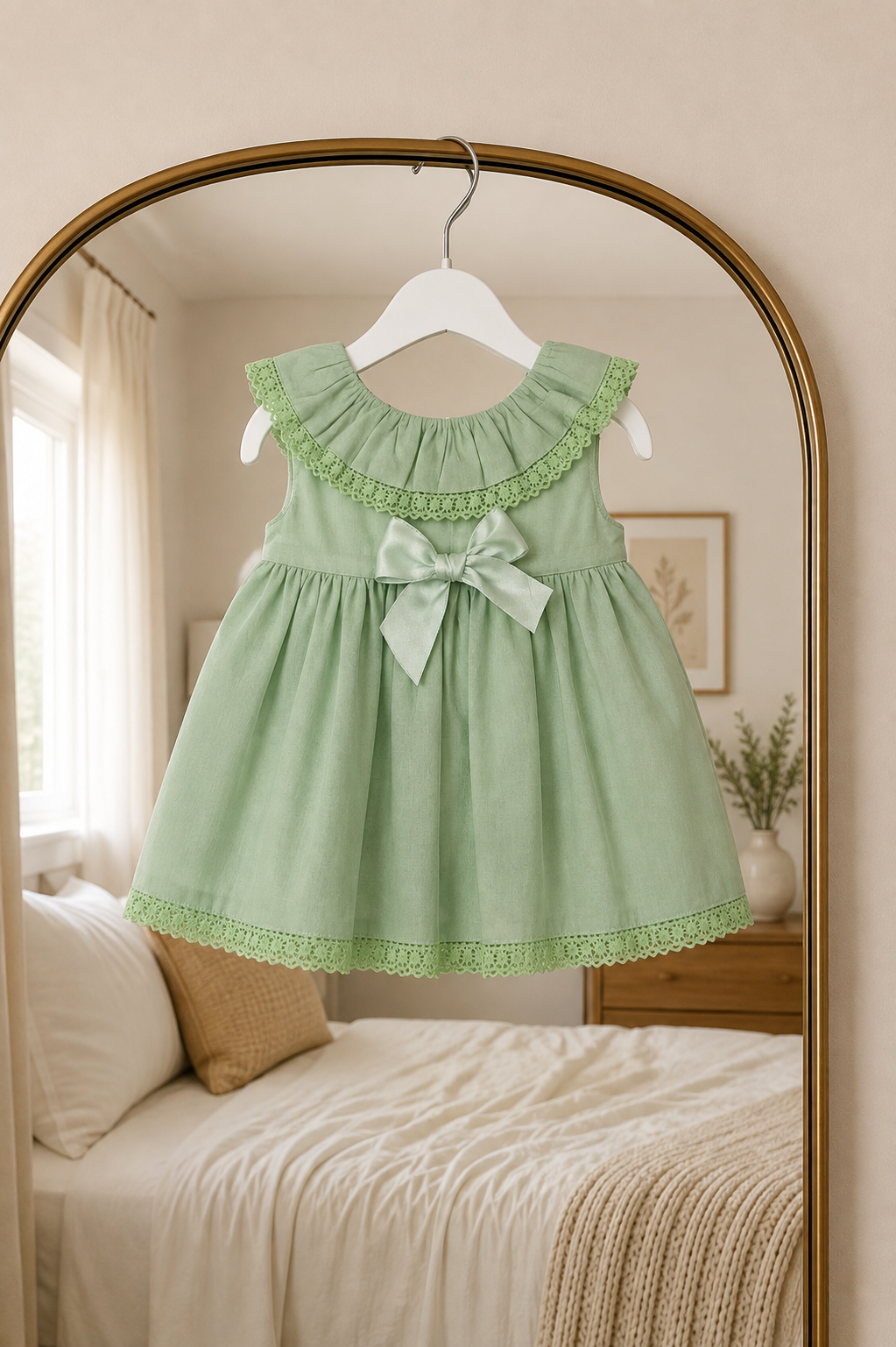 Mint bow dress