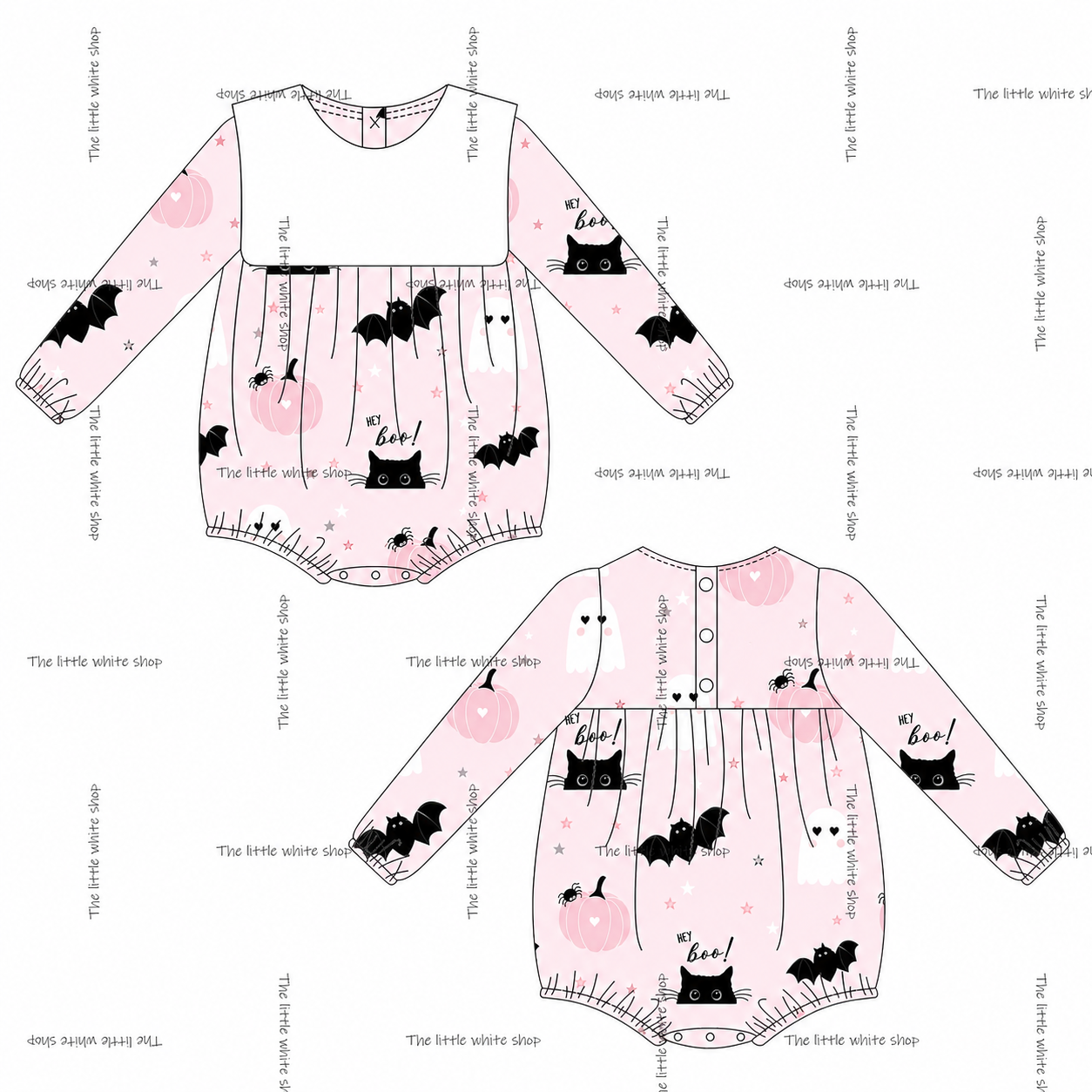 *PRE ORDER** Pink  Halloween Romper - READ DESCRIPTION