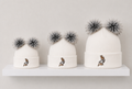 Grey & White Peter Rabbit Double Pom Hat