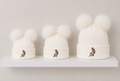 White Peter Rabbit Double Pom Hat