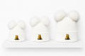 White Pooh Bear Double Pom Hat