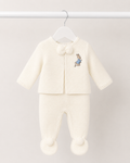 White and Blue Peter Rabbit Pom Pom Suit