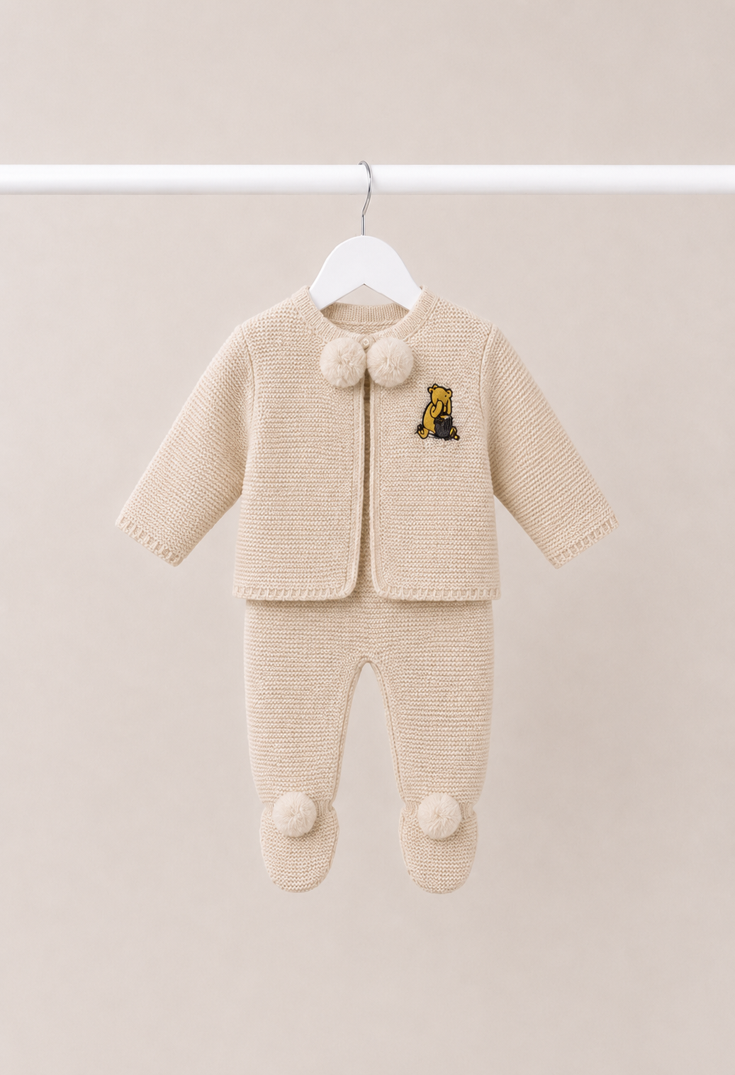 Beige Winnie The Pooh Pram Suit