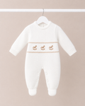 White Dandelion Rocking Horse Babygrow