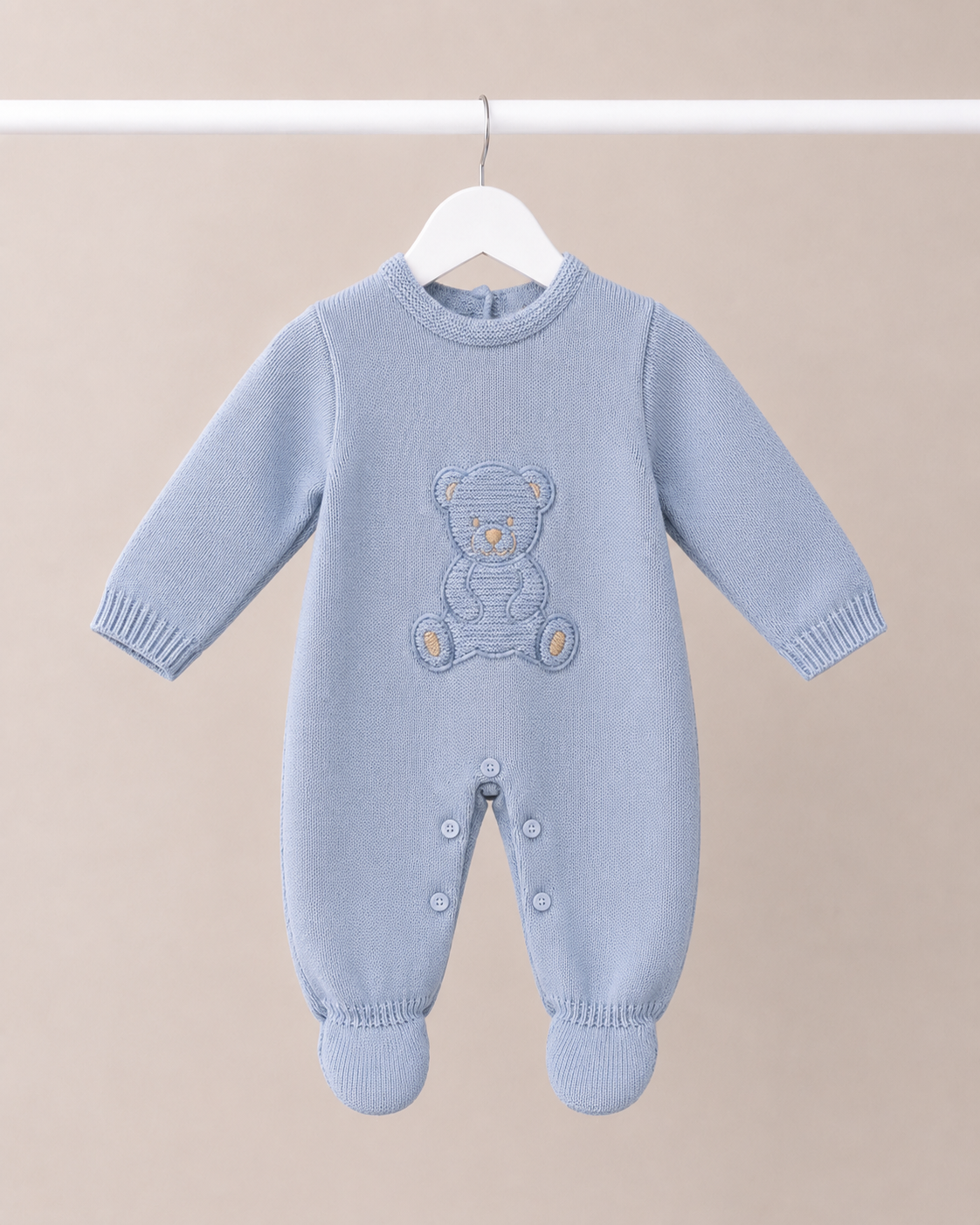 Blue Dandelion Teddy Babygrow