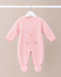 Pink Dandelion Teddy Babygrow