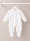 White Bunny Knitted Babygrow