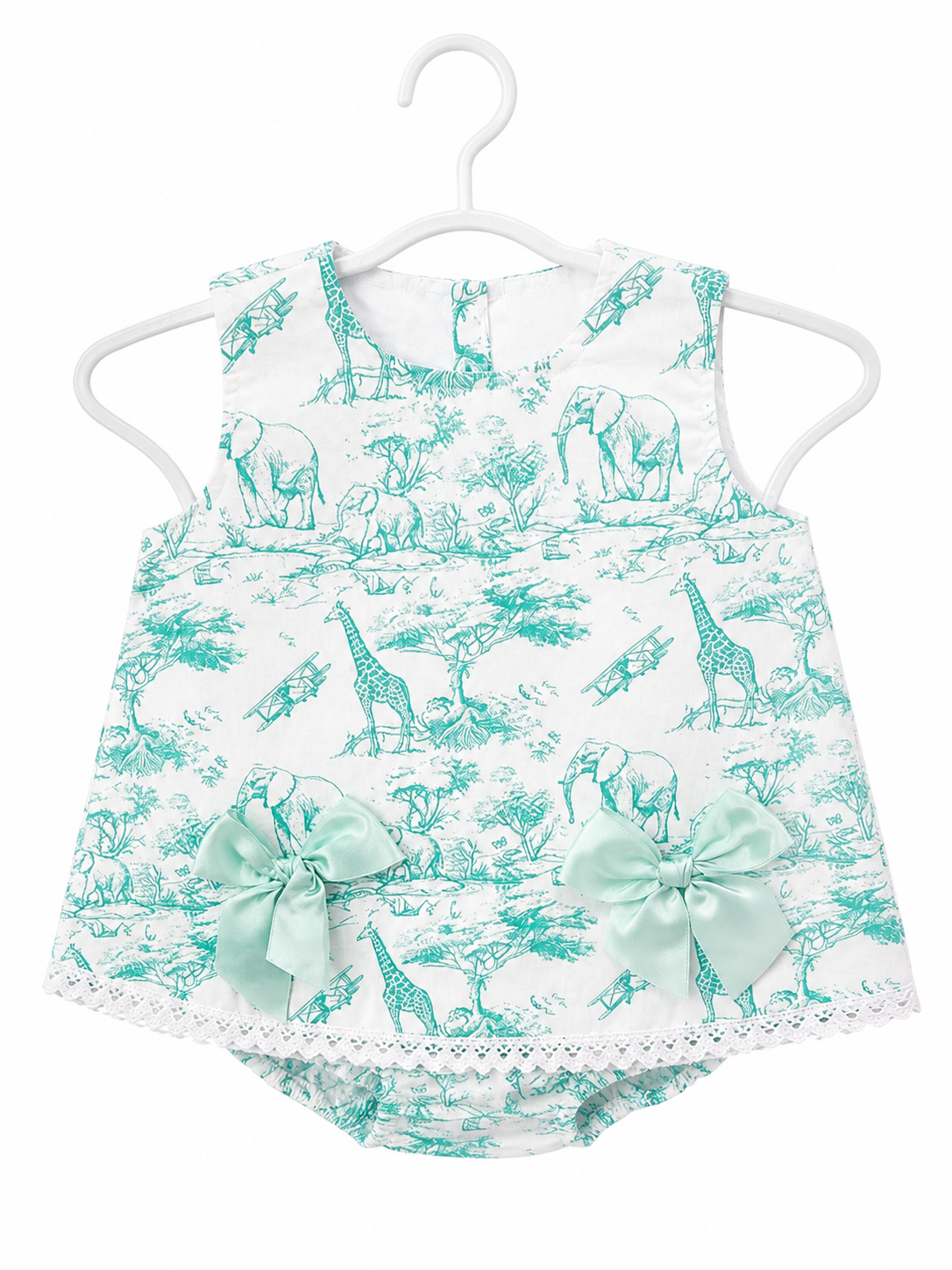 Spanish Mint safari-themed Top and Pants Set