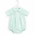 Boys Smocked Mint Romper