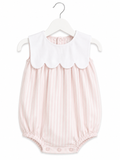 Girls scallop Collar Romper
