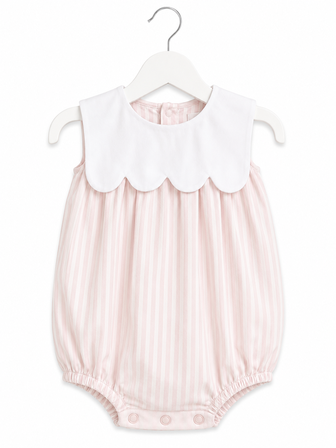 Girls scallop Collar Romper