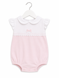 Girls Bow Romper - Pink