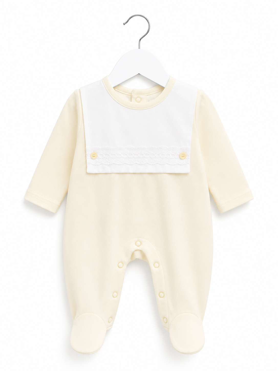 Lemon square Collar Babygrow