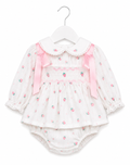 Strawberry Romper white and Pink