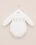 Ivory Teddy Smocked Romper
