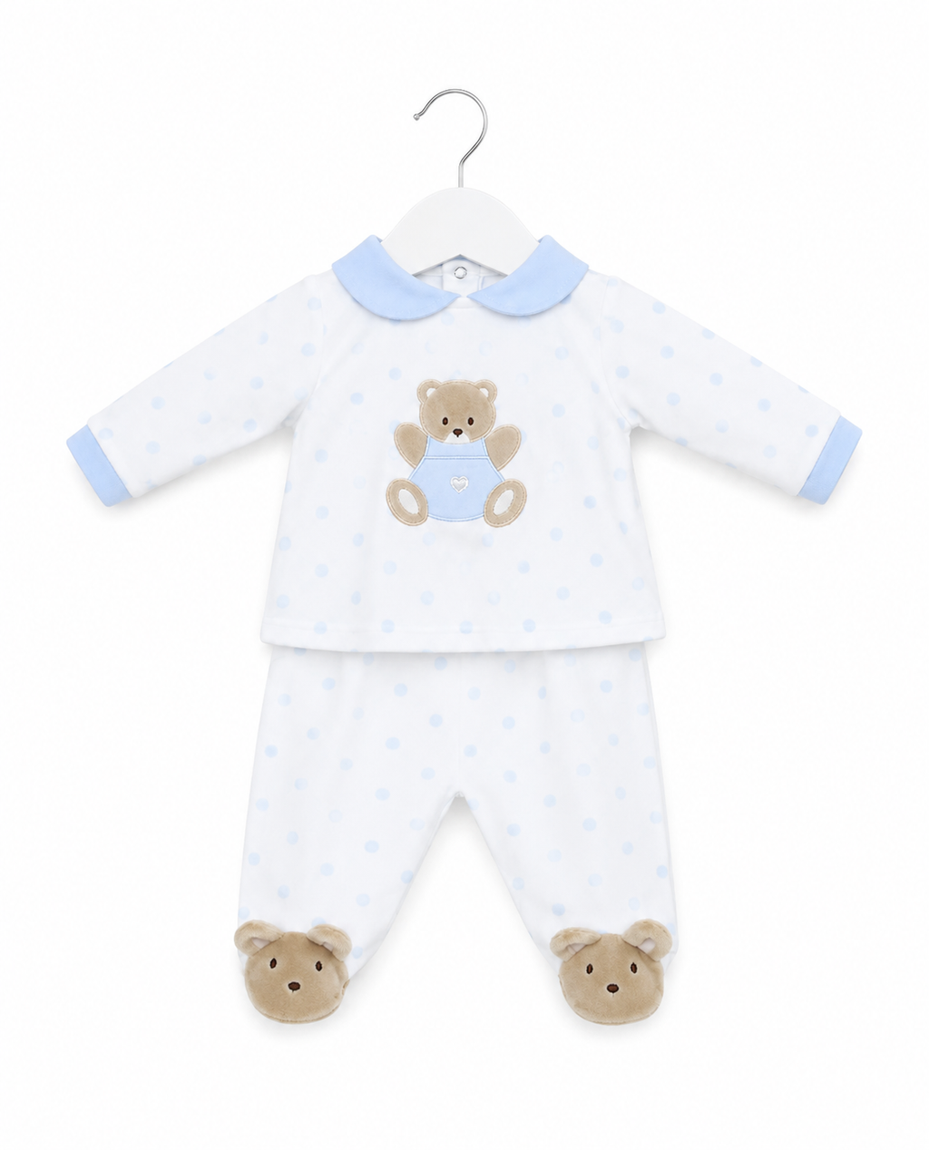 Blue Teddy Spot Pyjamas