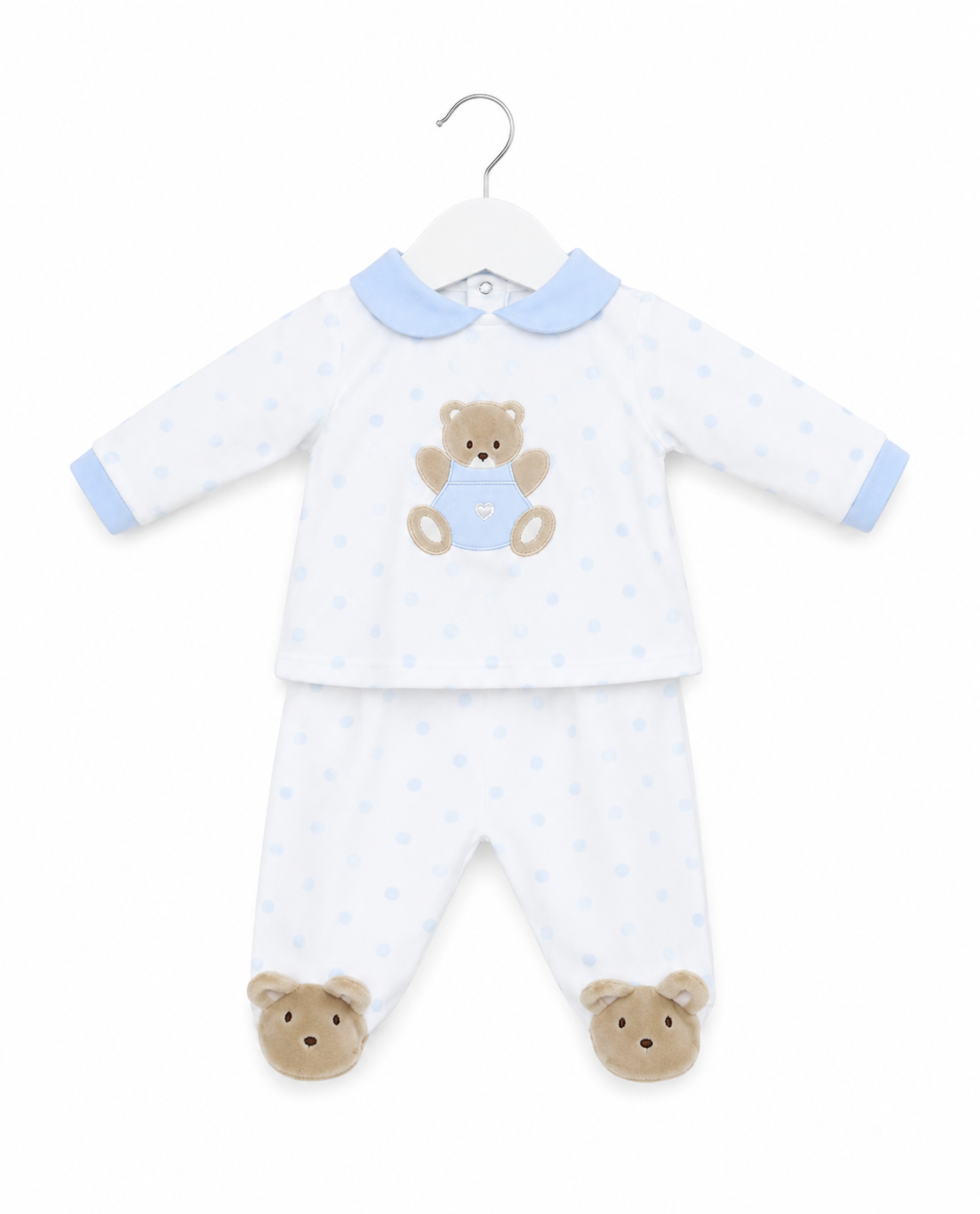 Blue Teddy Spot Pyjamas
