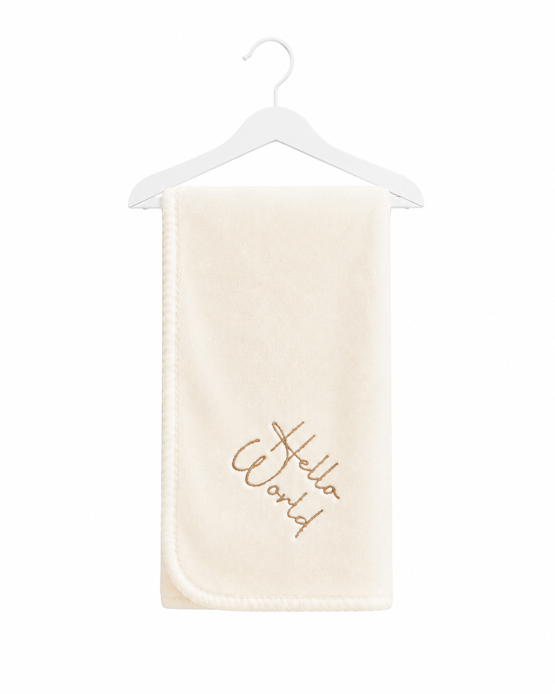 White Hello World Blanket