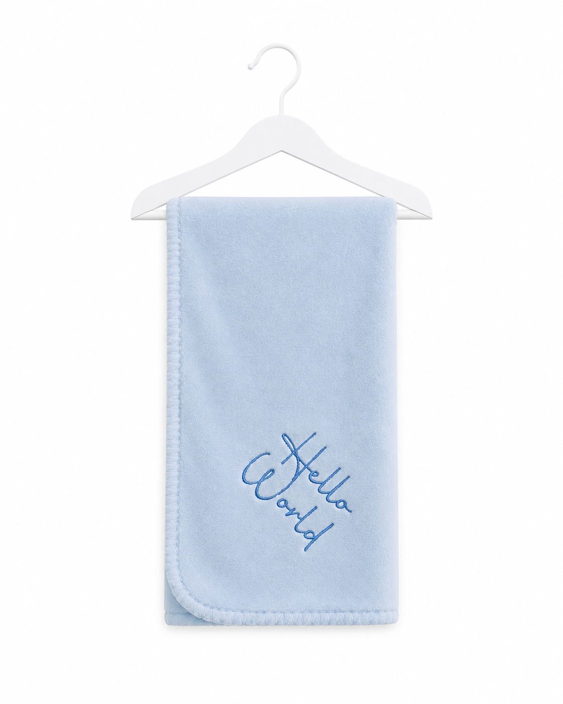 Blue Hello World Blanket