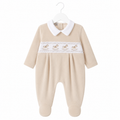 Beige Rocking Horse Babygrow