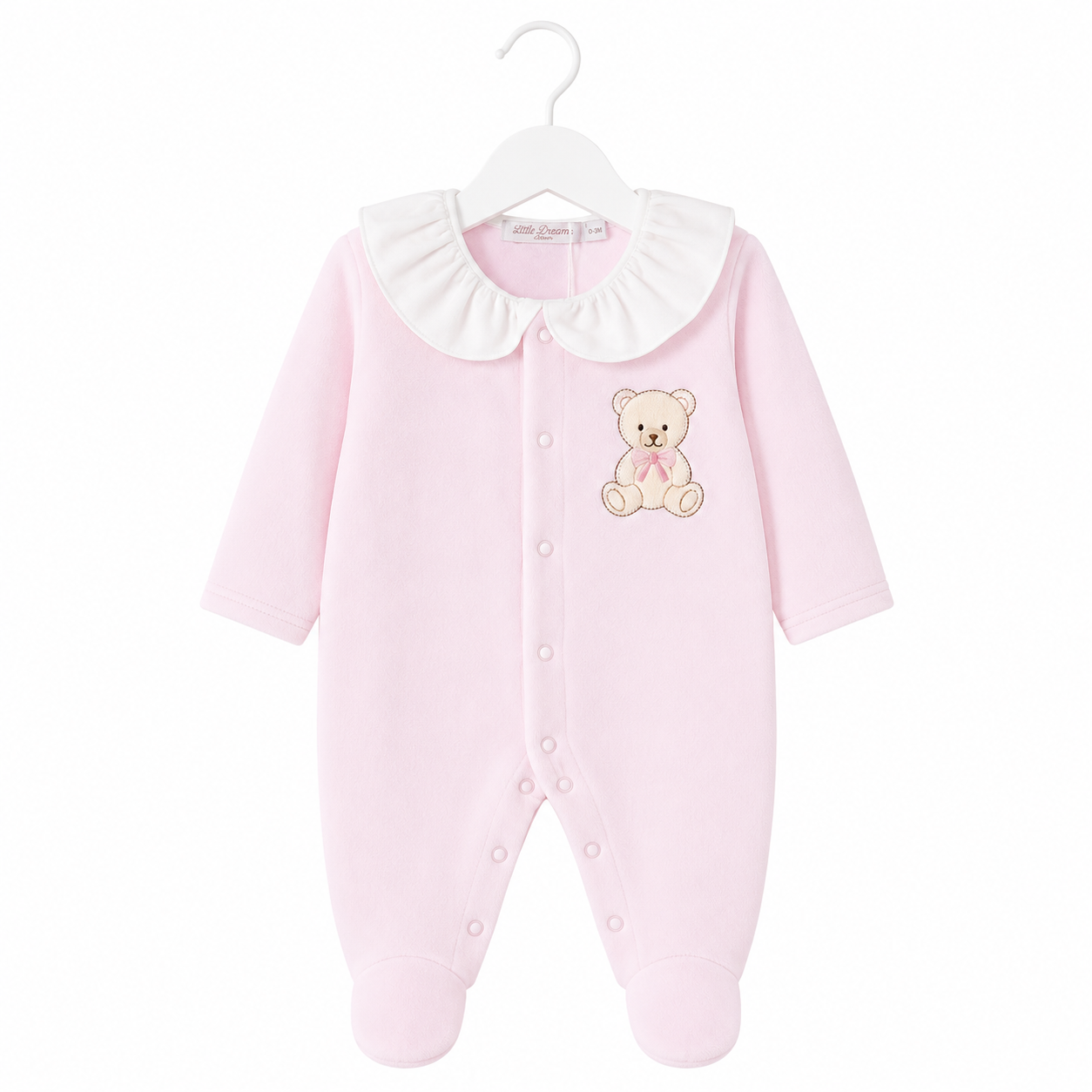 Pink Teddy Babygrow
