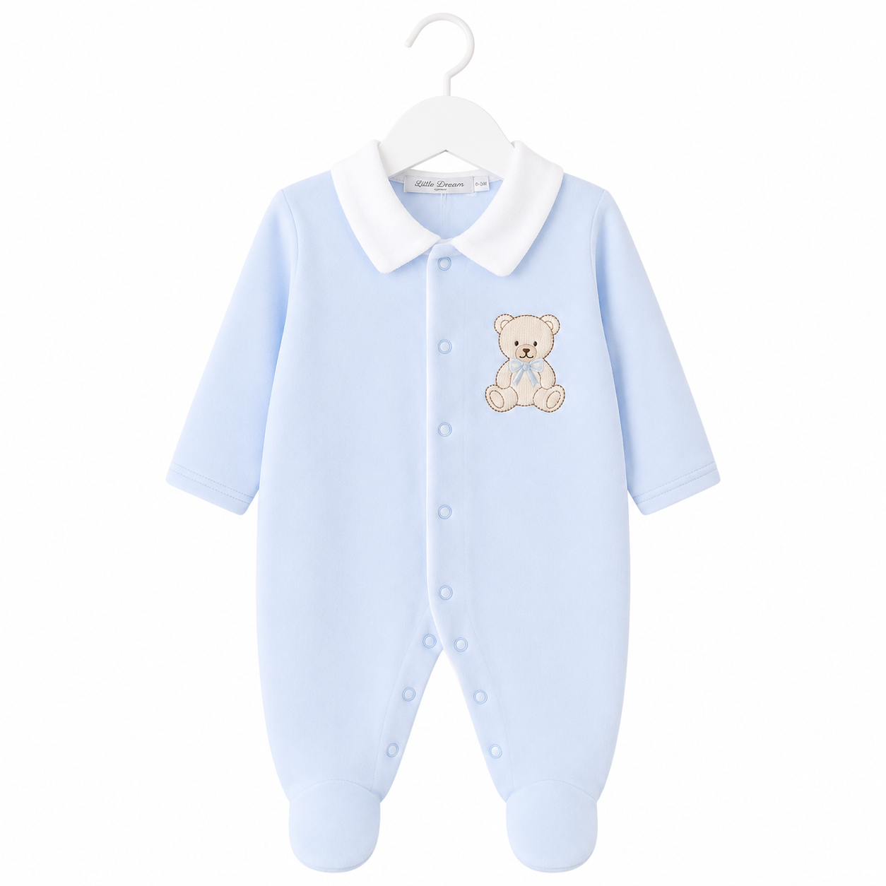 Blue Teddy Babygrow