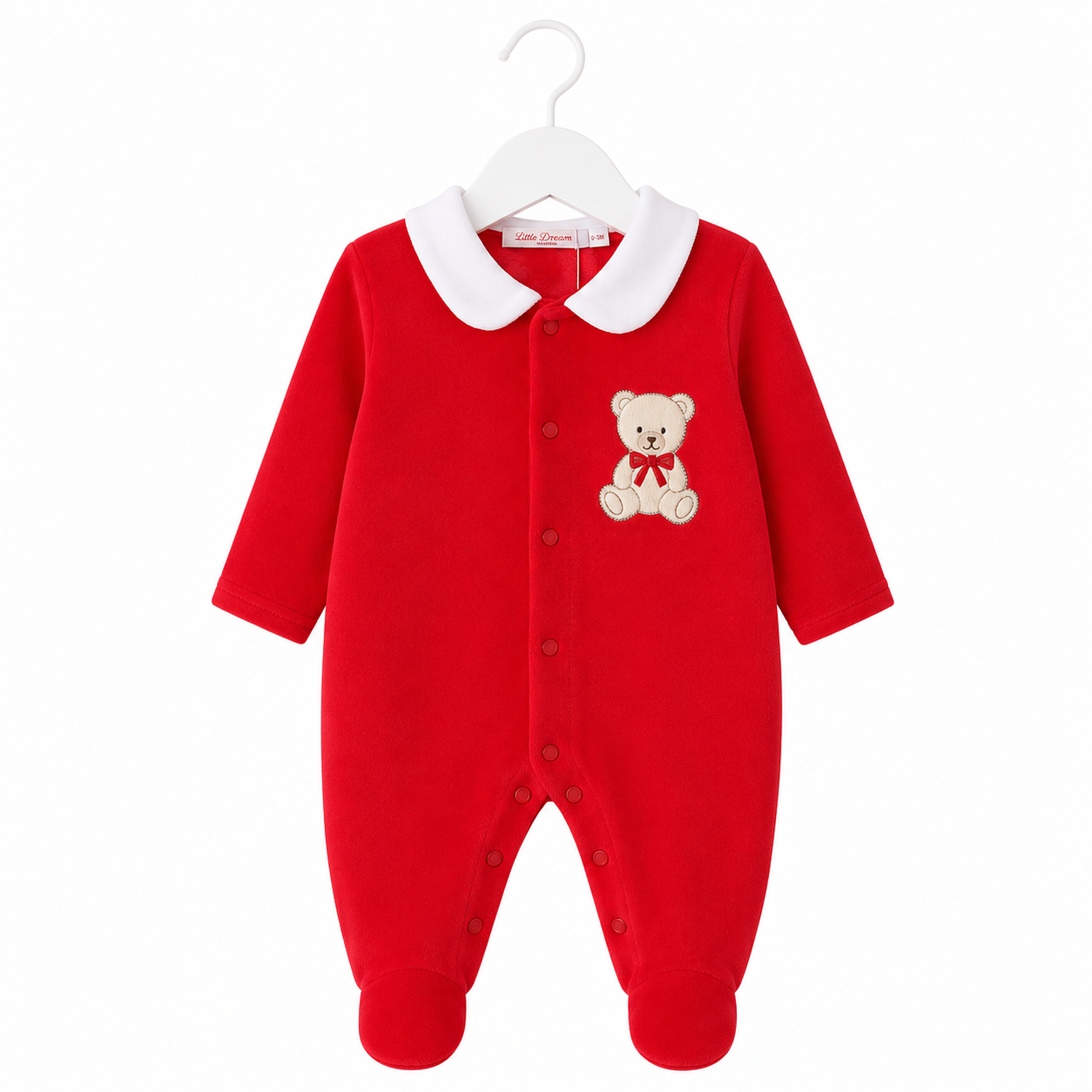 Red Teddy Babygrow